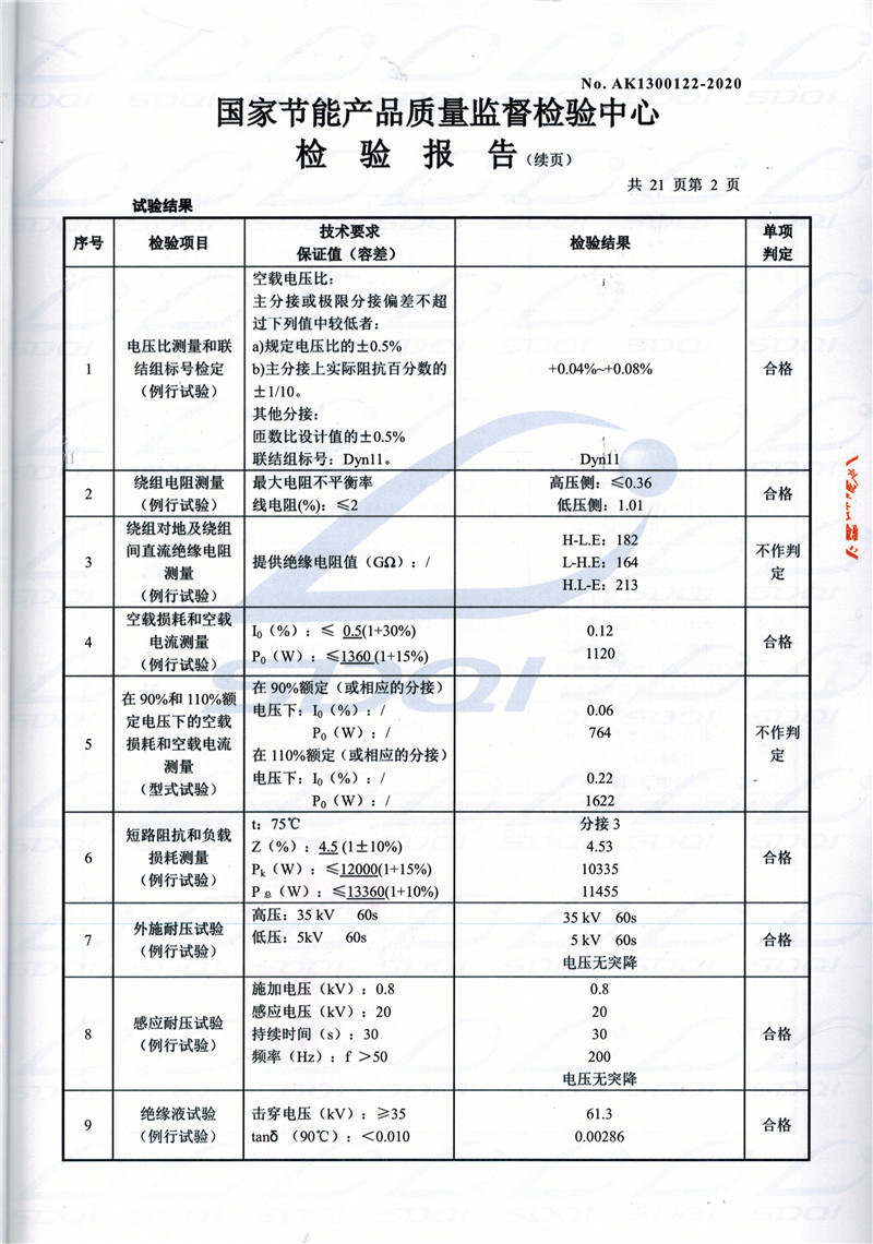 高低压试验报告-S11-1250万柏林万柏林万柏林油浸式变压器-2.jpg